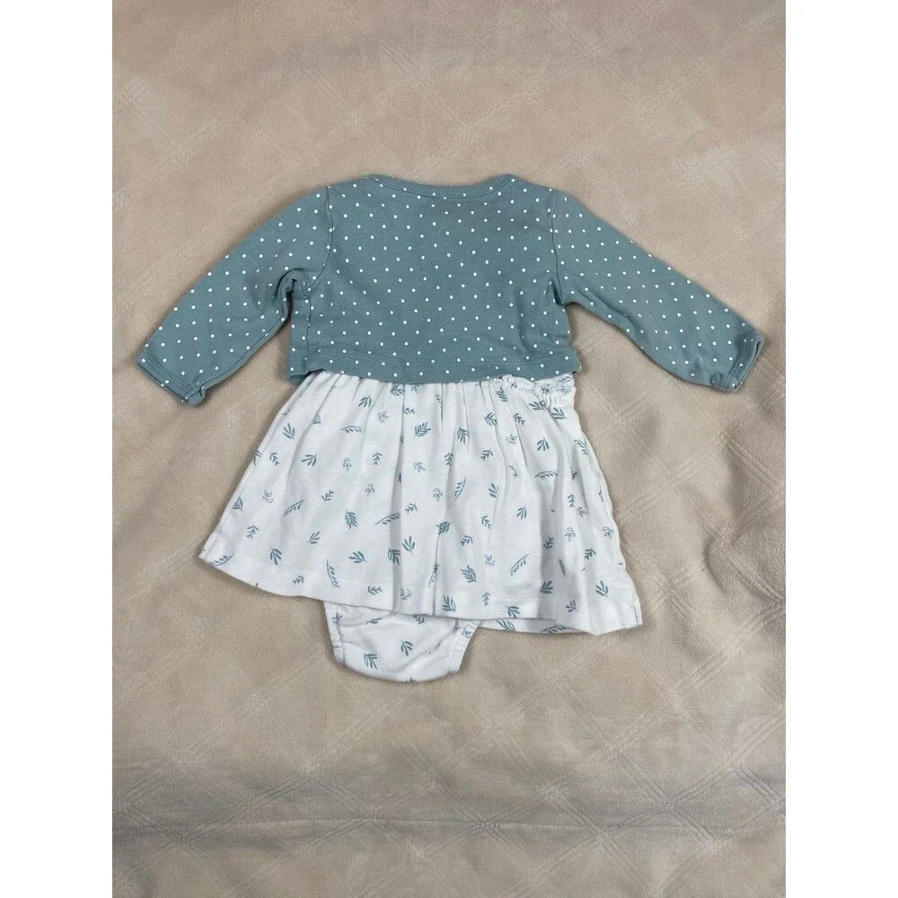 Carter’s Baby Girl 2PC Dress & Cardigan Set Sage Green 3M